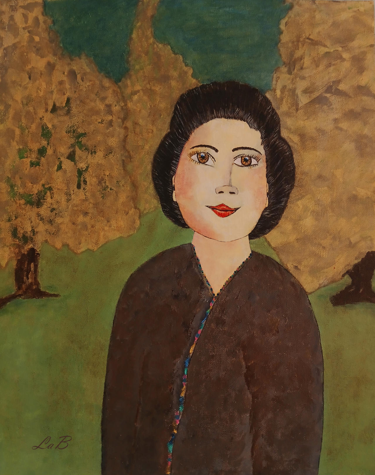 Portrait Woman in Orchard (LaB No110)